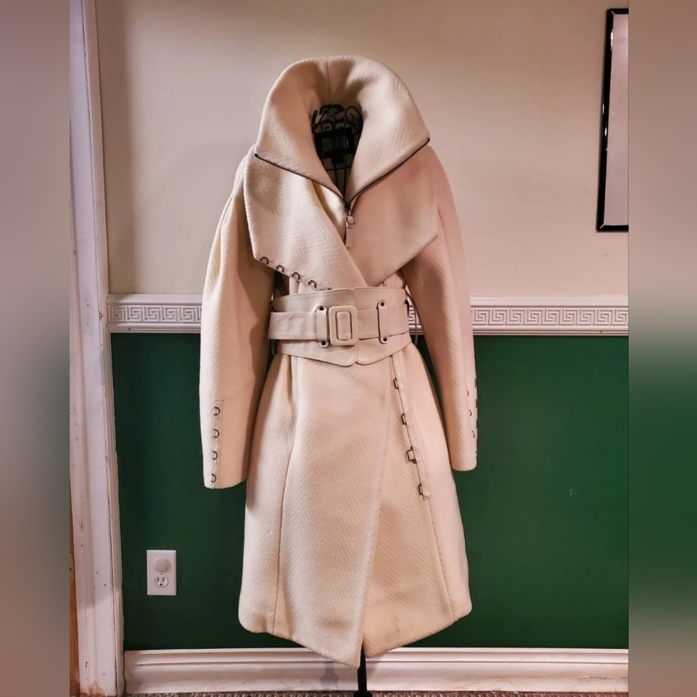 ISO Mackage Herringbone Wool Coat (S)